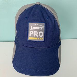 Lowes For Pros Blue Hat Patch Logo Baseball Cap Adjustable Back Dad Hat EC